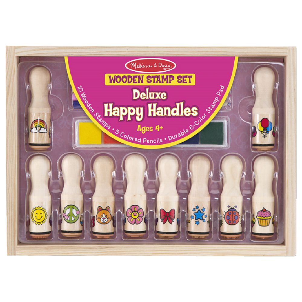 Melissa & Doug Deluxe Happy Handle Stamp Set