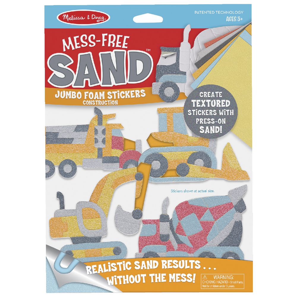 Melissa and Doug Foam Sand Stickers Construction