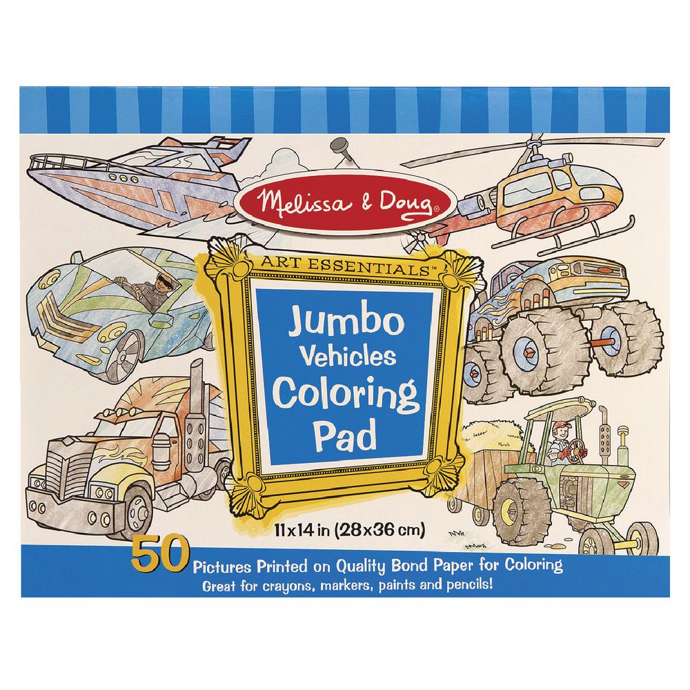 Melissa & Doug Jumbo Colouring Pad Vehicles