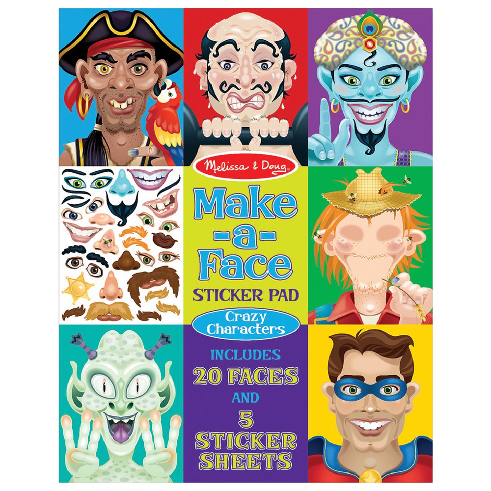Melissa & Doug Crazy Characters Sticker Pad