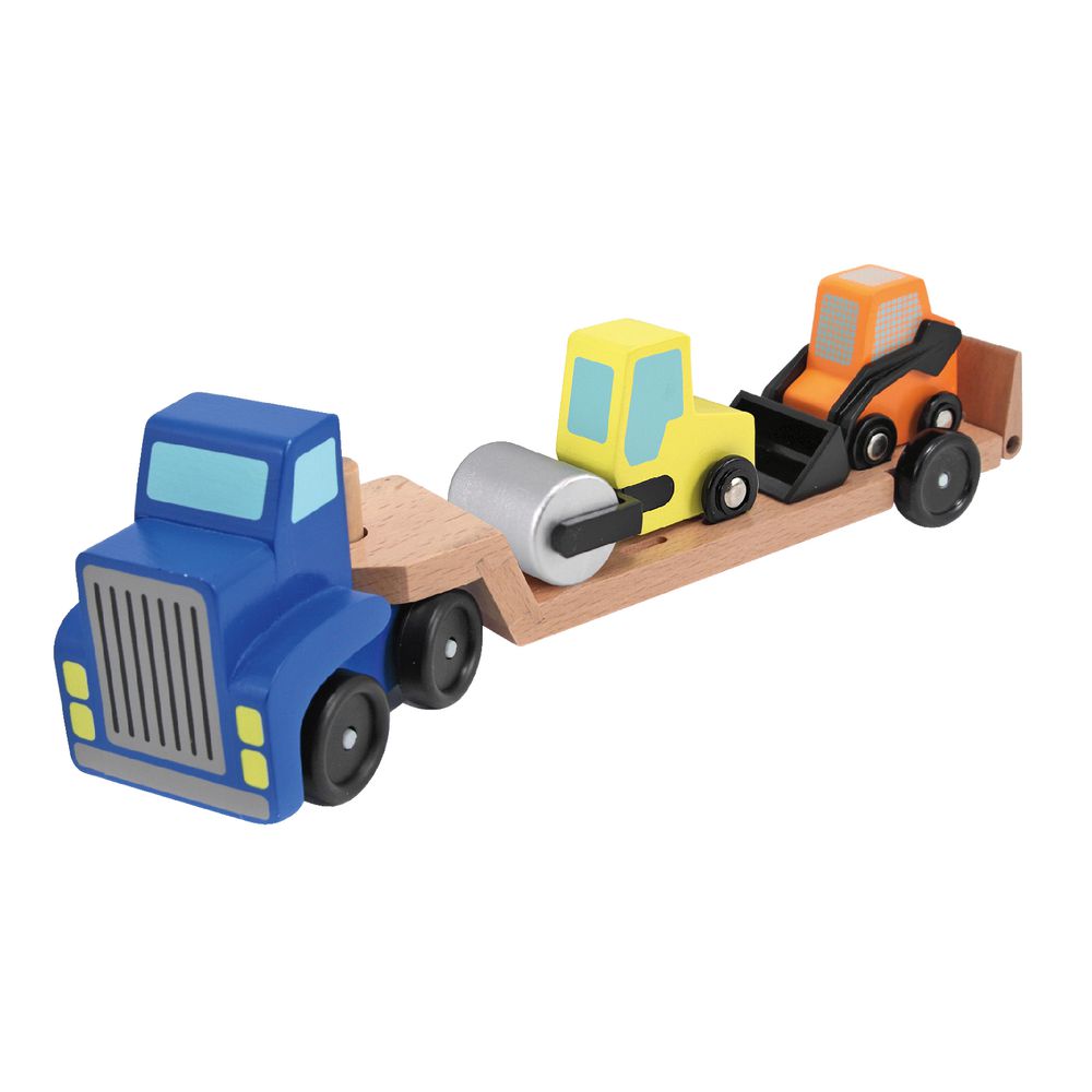 Melissa & Doug Wooden Low Loader Play Set
