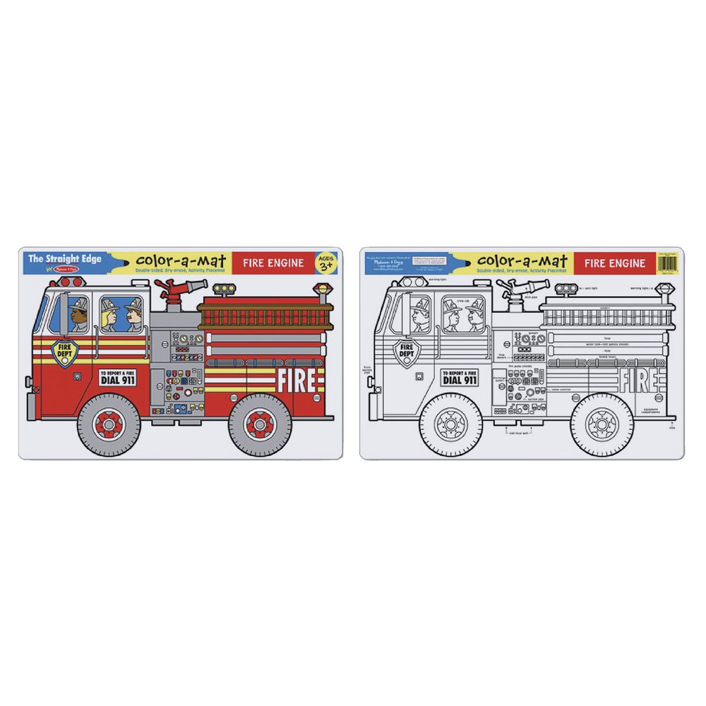 Melissa & Doug Colour-A-Mat Fire Engine