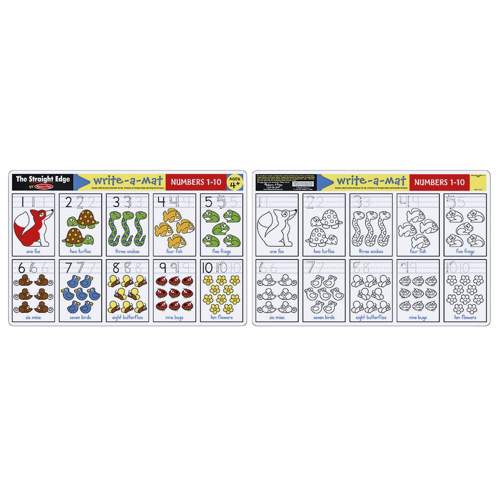 Melissa & Doug Write-A-Mat Numbers 1-10