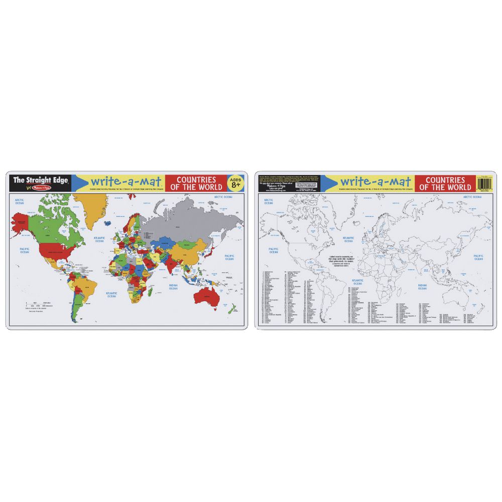 Melissa & Doug World Map Write-A-Mat