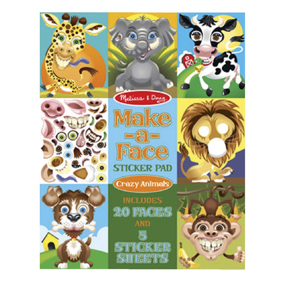 Melissa & Doug Make-a-Face Crazy Animals Stickers