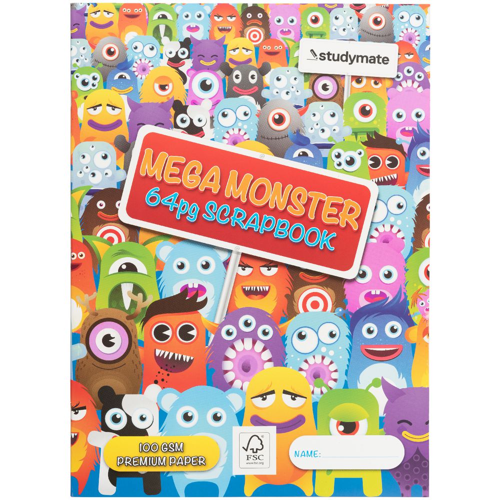Studymate MegaMonster Premium Scrapbook 64 Page Officeworks