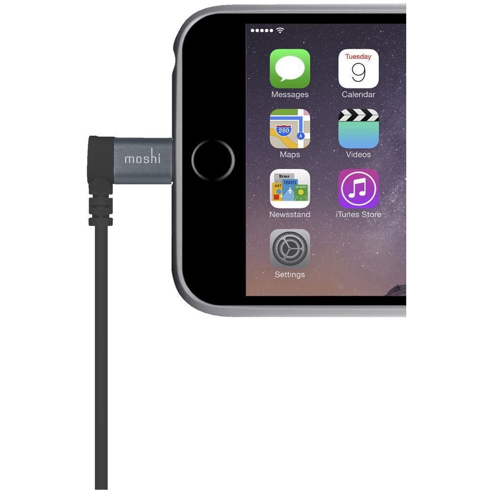 Moshi 90 Degree Lightning to USB Cable Black