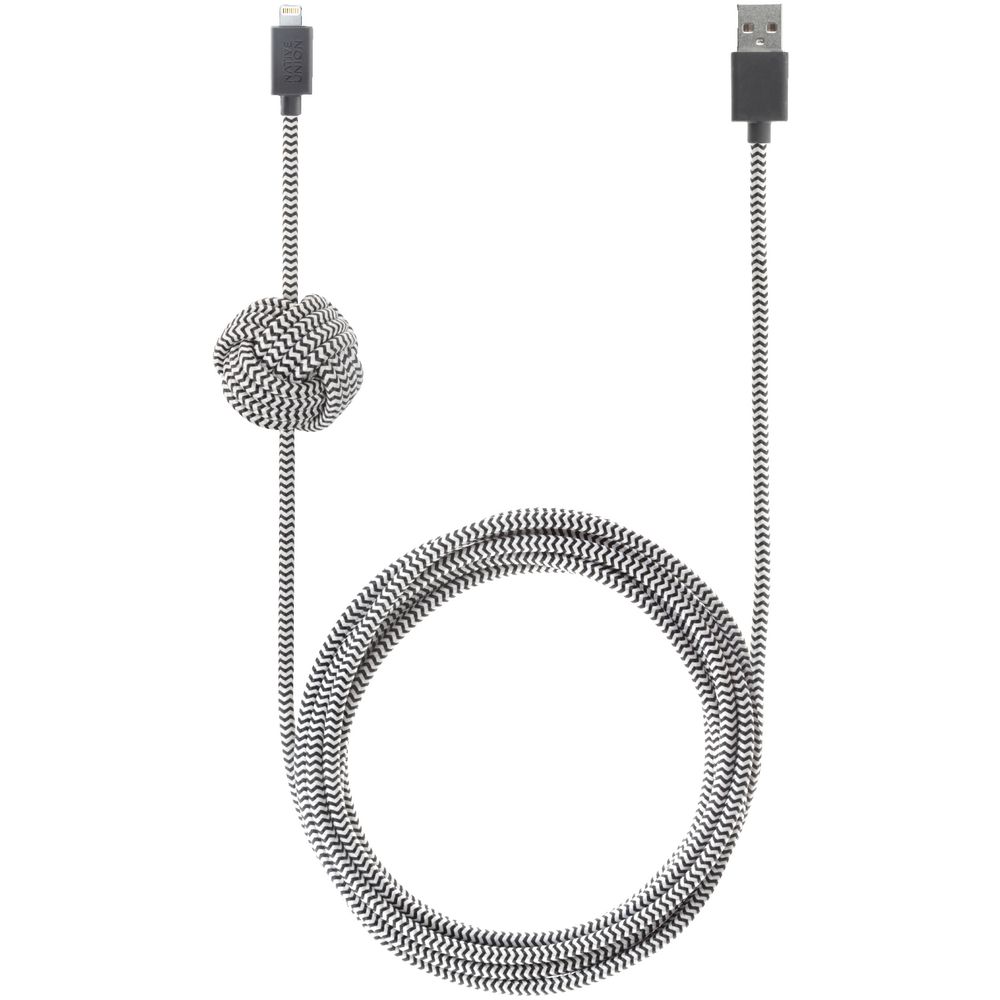 Native Union Night Lightning Cable Zebra