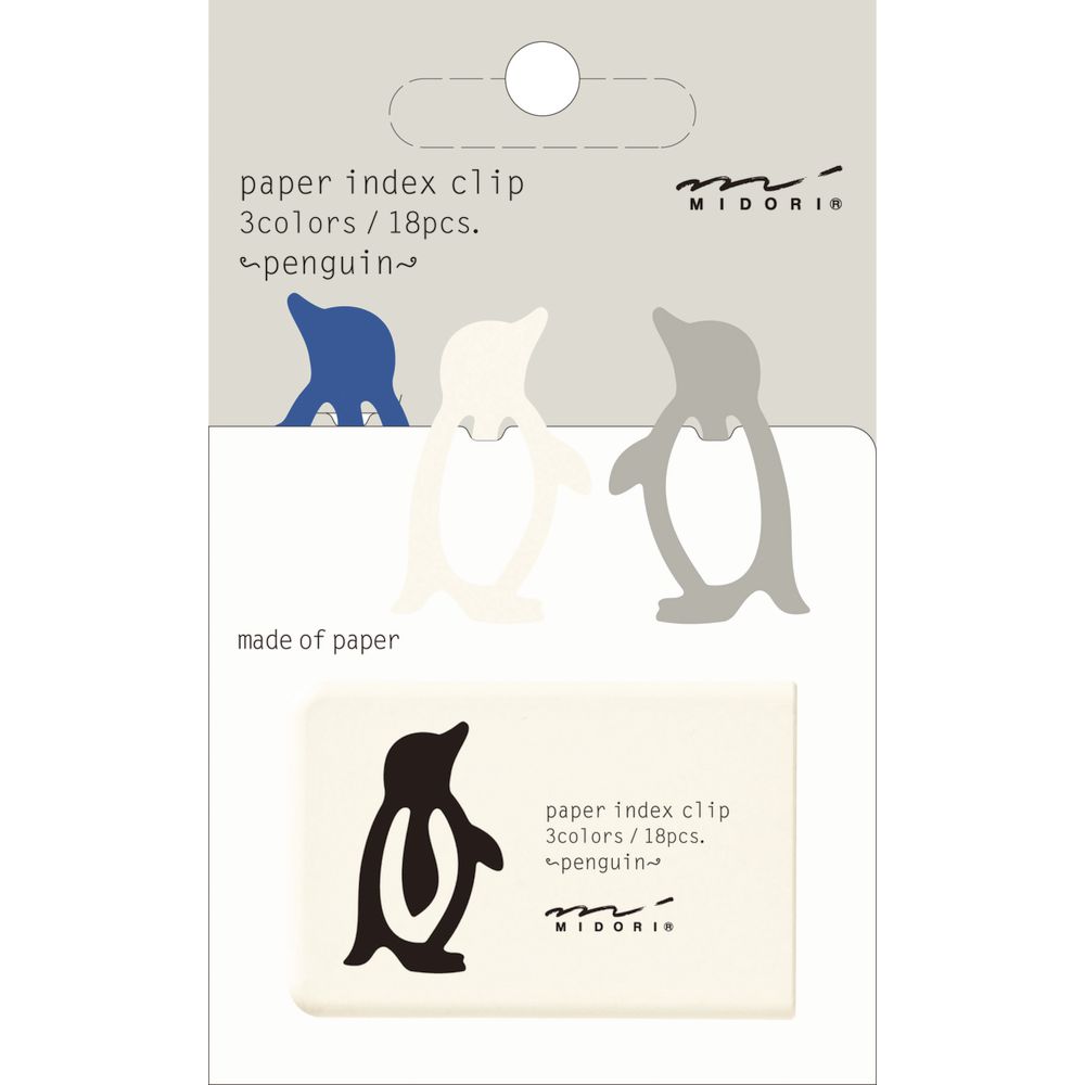 Midori Index Clips Penguin 18 Pack