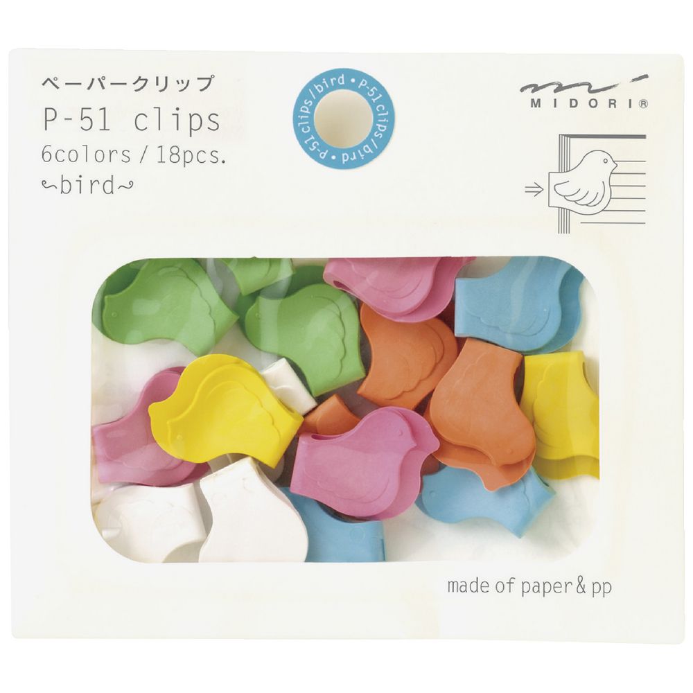 Midori P-51 Clips Bird 18 Pack