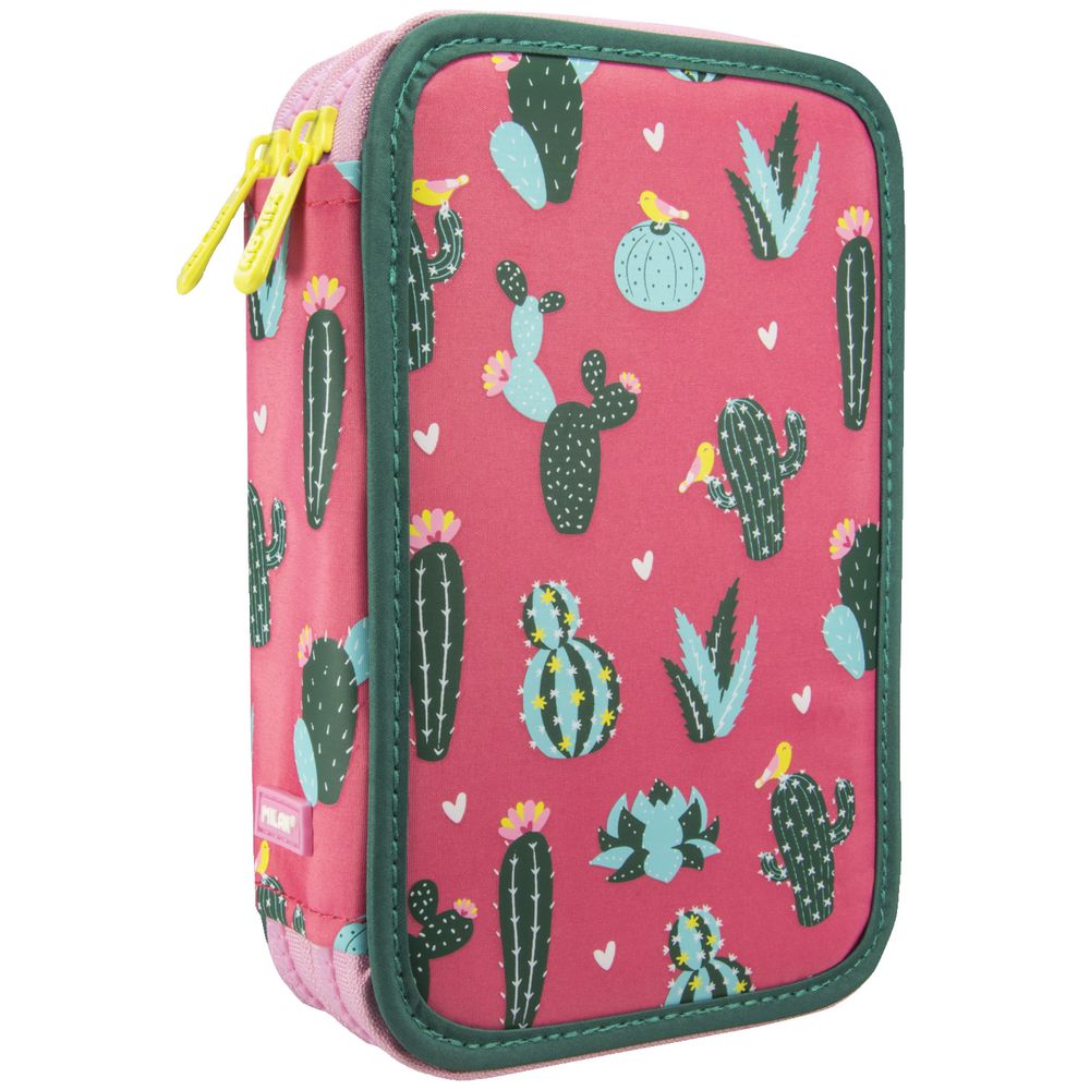 Milan Double Decker Pencil Case Set Cactus