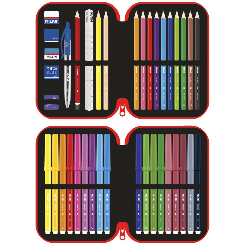 Milan Double Decker Pencil Case Set Superhero
