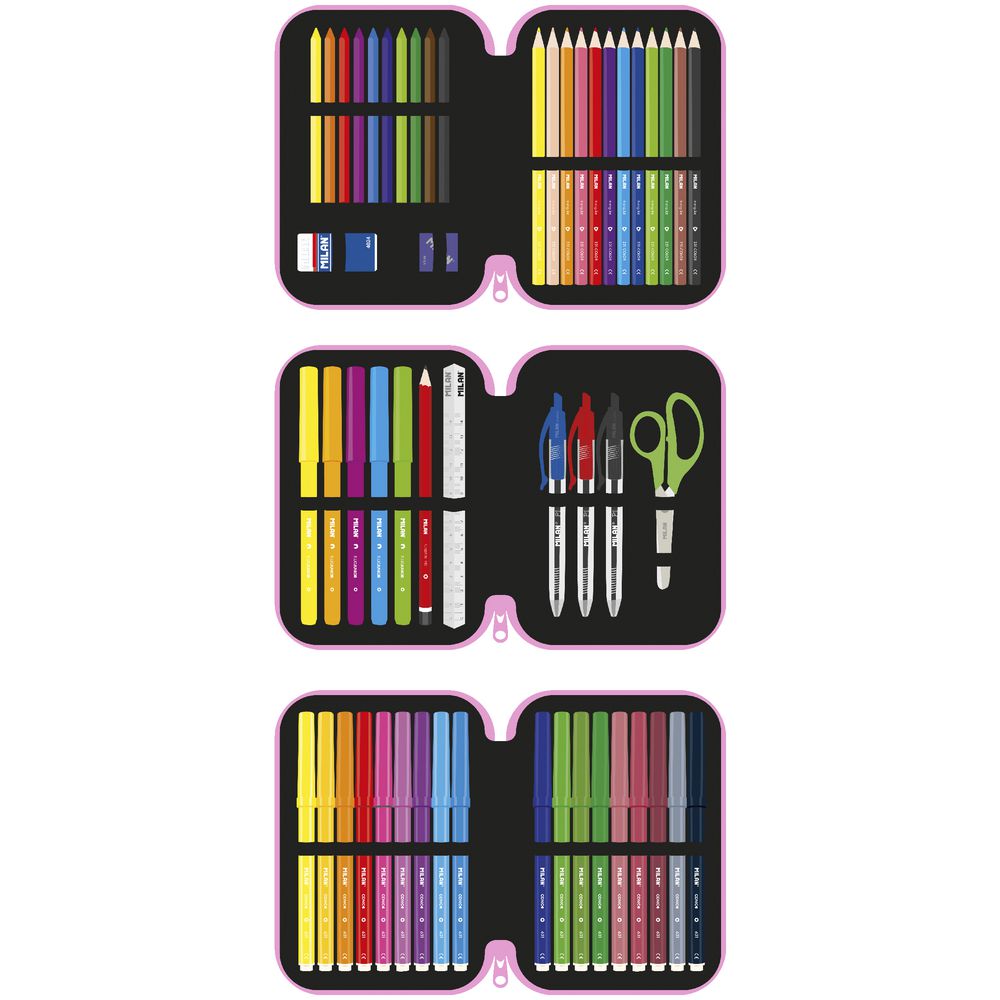 Milan Triple Decker Pencil Case Set Cactus