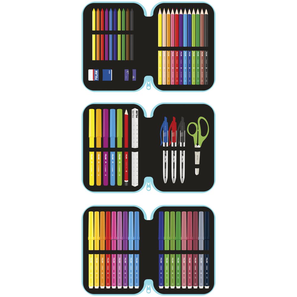 Milan Triple Decker Pencil Case Set Mimo