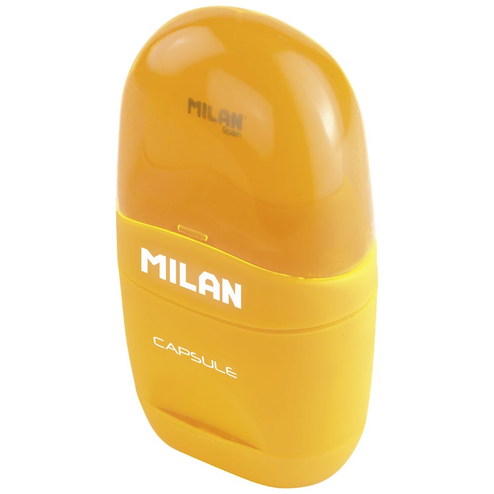Milan Fluo 1 Hole Sharpener and Eraser