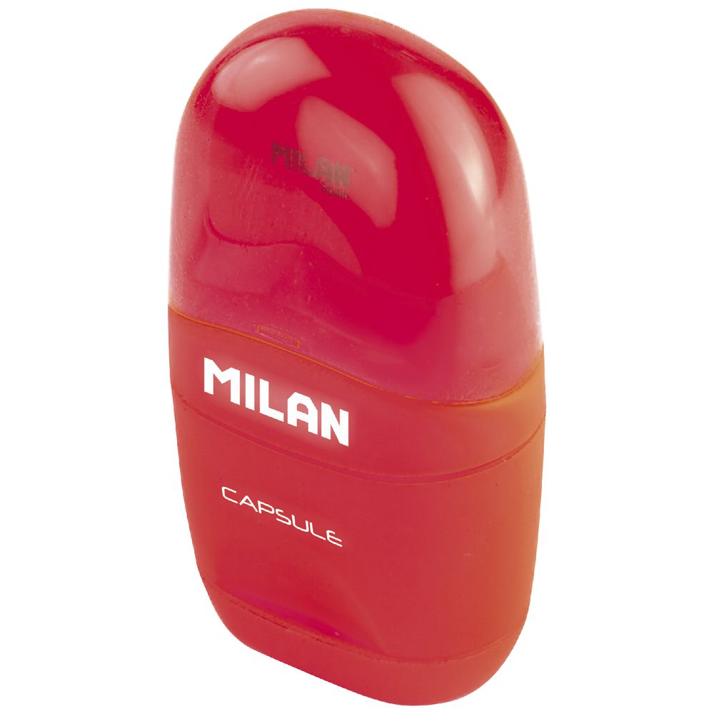 Milan Fluo 1 Hole Sharpener and Eraser