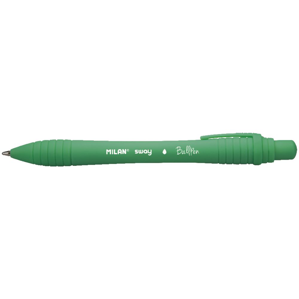 Milan Sway Retractable Ballpoint Pen Green