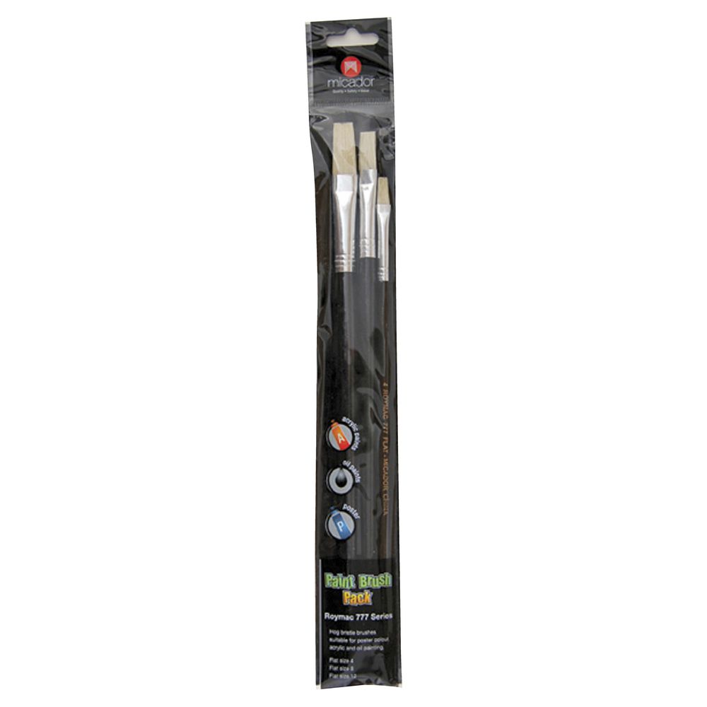 Micador Series 777 Paintbrushes 3 Pack