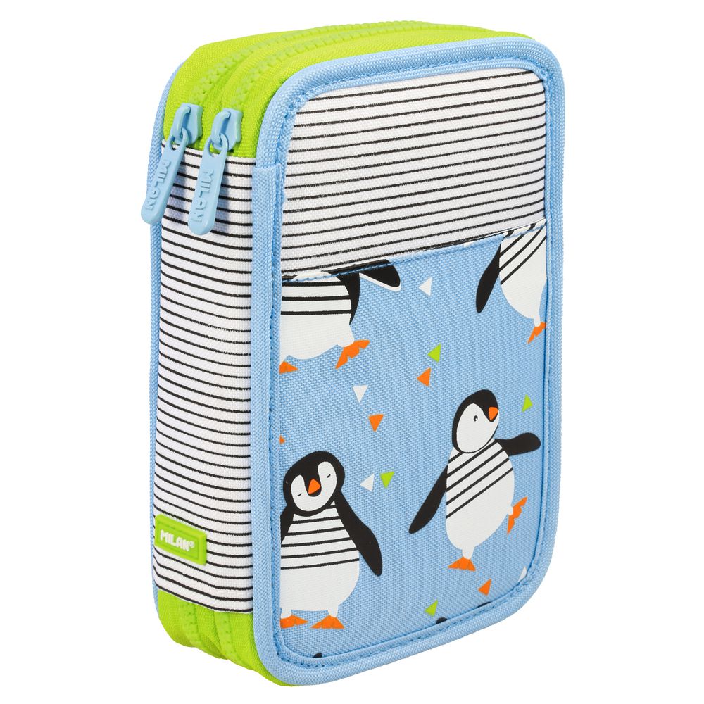 Milan Double Decker Pencil Case Set Penguins