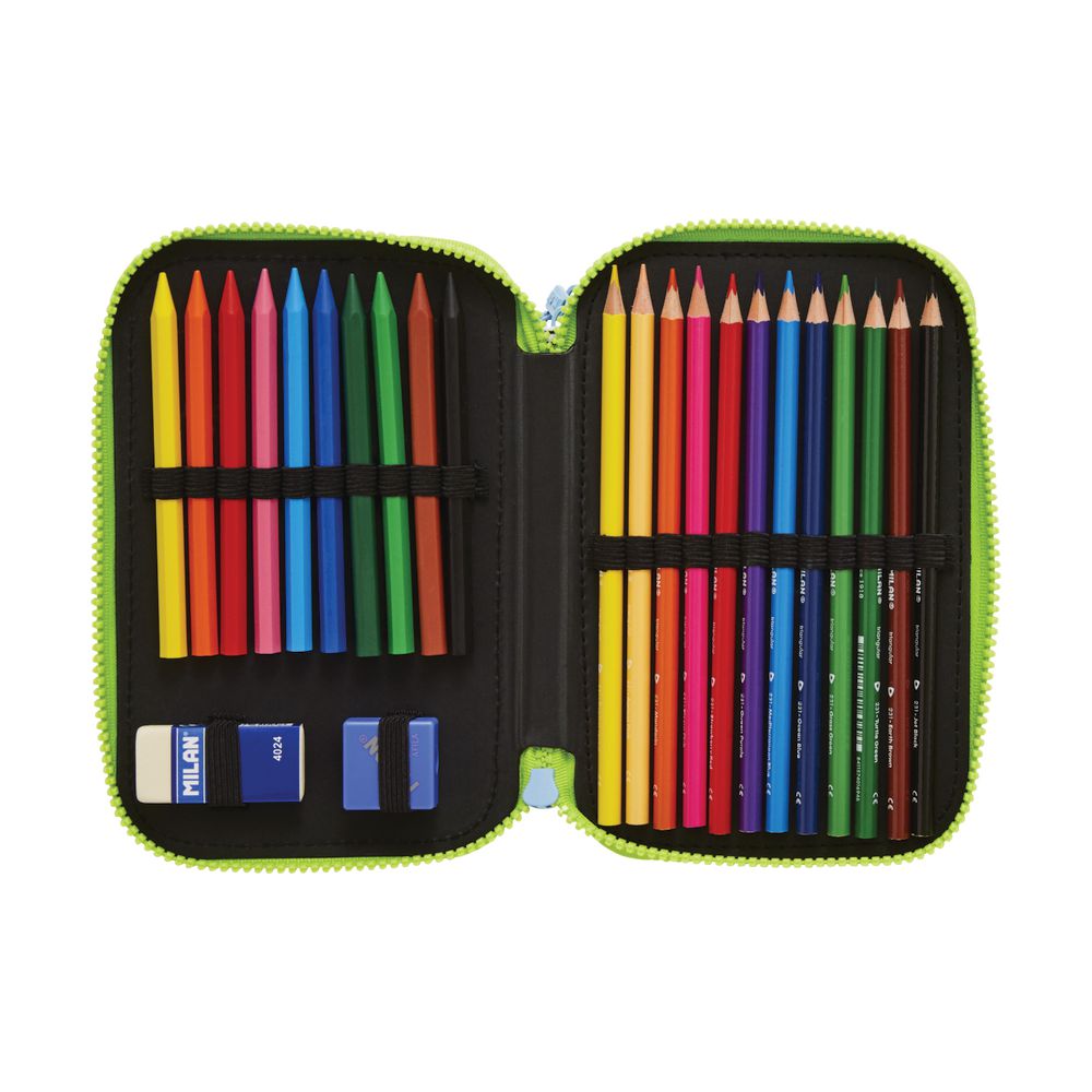 Milan Triple Decker Pencil Case Set Penguins