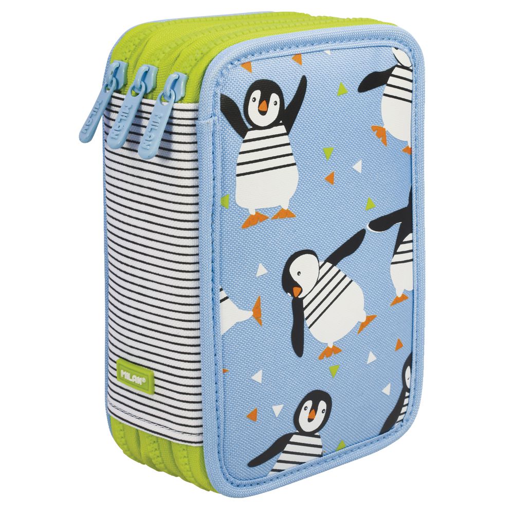 Milan Triple Decker Pencil Case Set Penguins