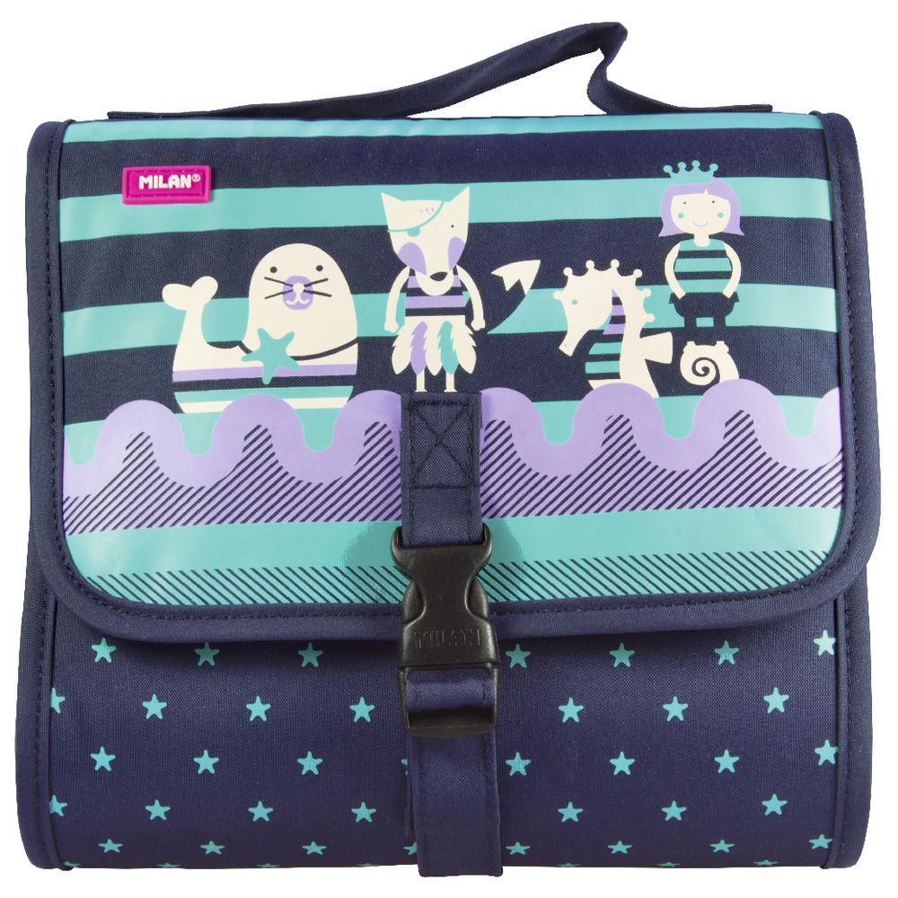 Milan Multi Pencil Case Set Anchor Club Purple