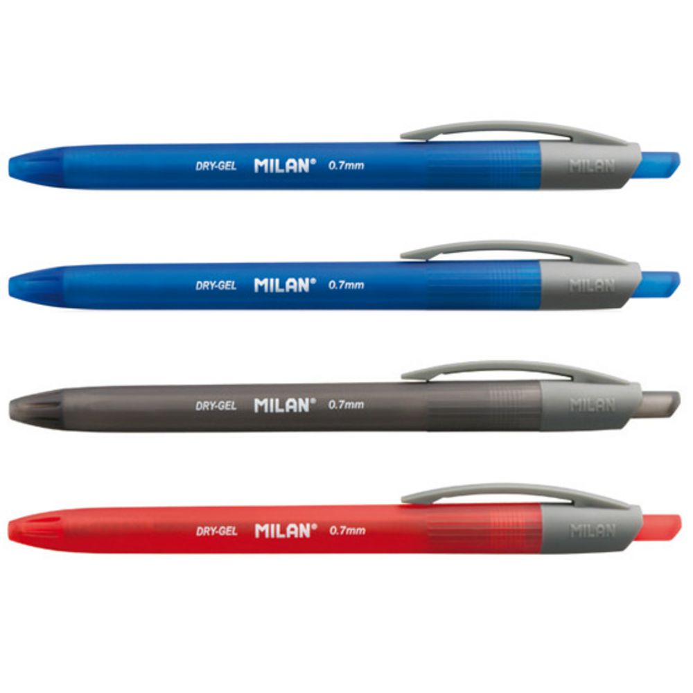 Milan Dry-Gel Gel Pens 0.7mm Assorted 4 Pack