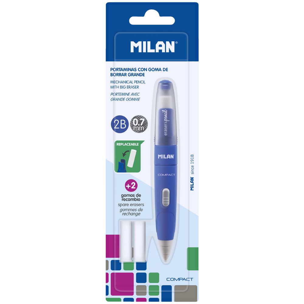 Milan Compact Mechanical Pencil and Erasers 0.7mm