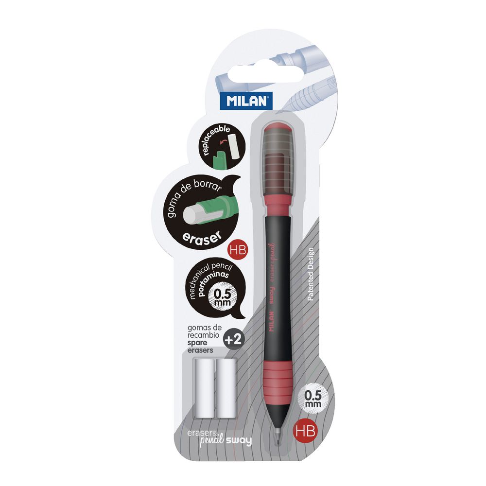 Milan Sway Mechanical Pencil with Erasers 0.5mm