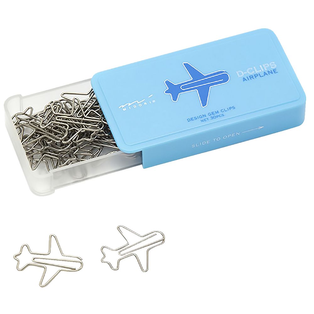 Midori D Paperclips Airplane 30 Pack