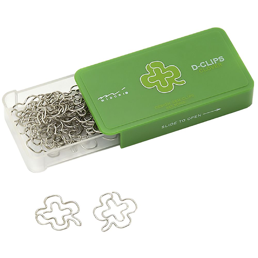 Midori D Paperclips Clover 30 Pack