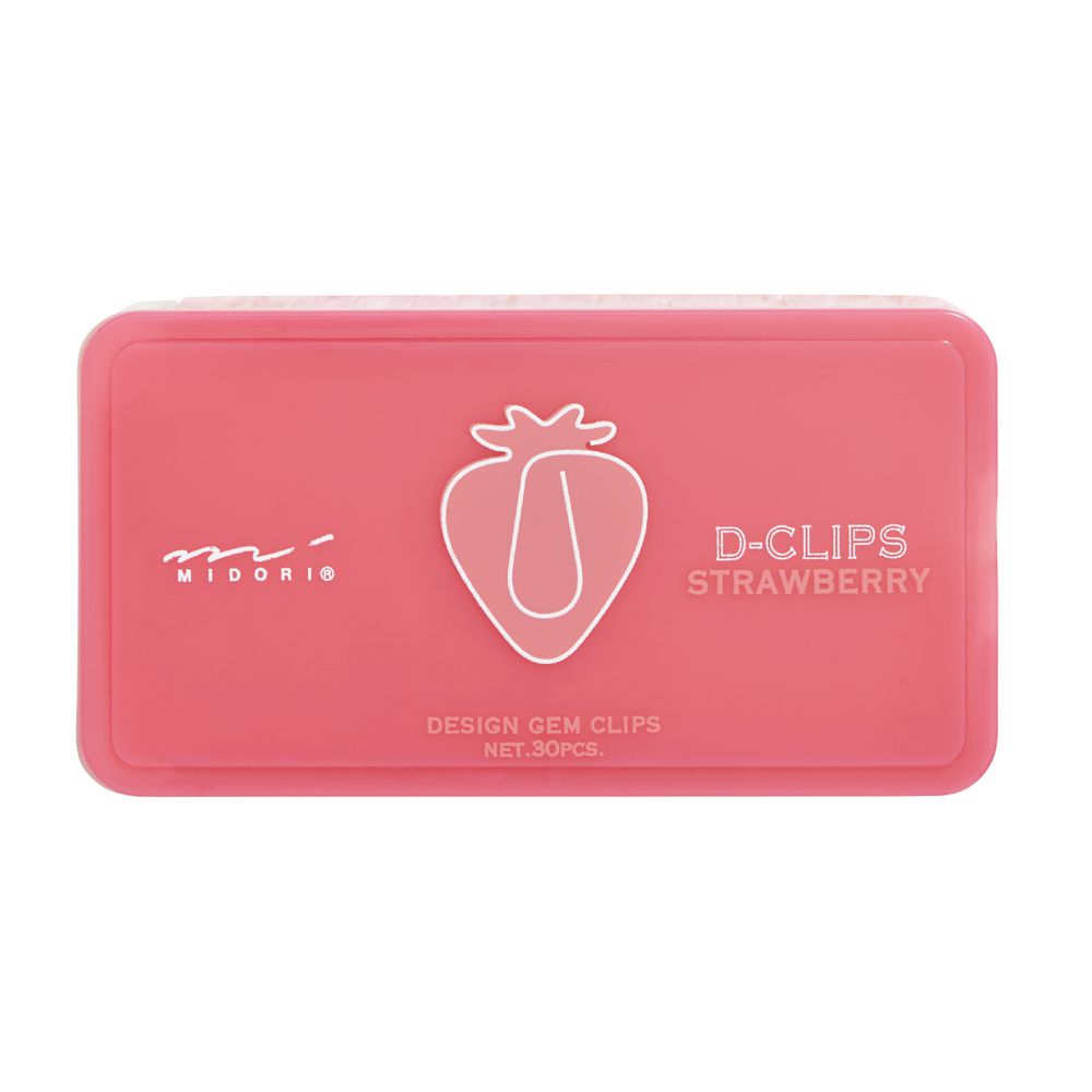 Midori D Paperclips Strawberry 30 Pack
