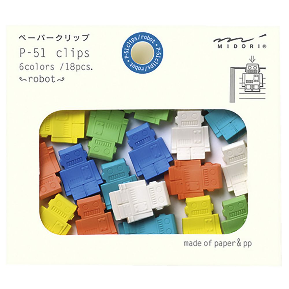 Midori P-51 Clips Robot 18 Pack