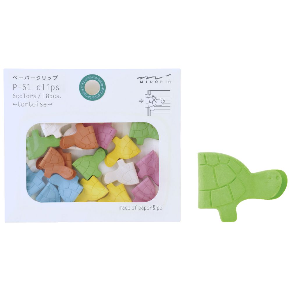 Midori P-51 Clips Tortoise 18 Pack