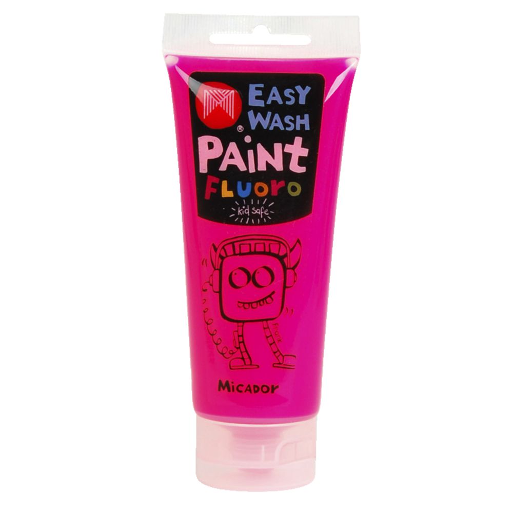 Micador Easy Wash Paint 120mL Fluoro Pink