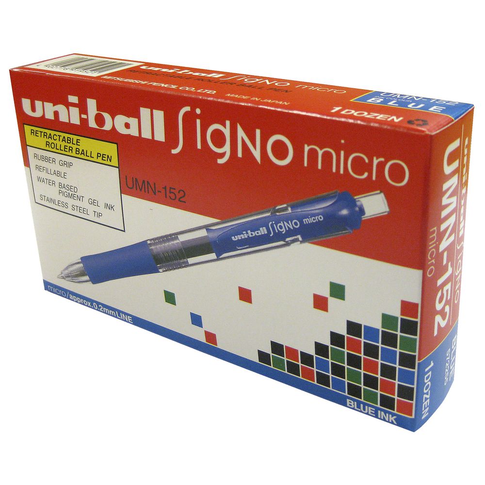 Uni-Ball Signo Retractable Gel Pens Blue 12 Pack