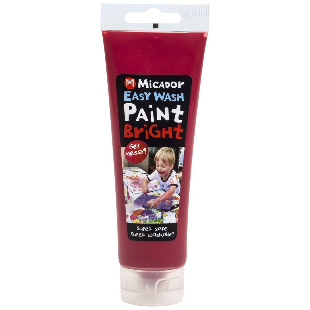 Micador Easy Wash Paint 120mL Red