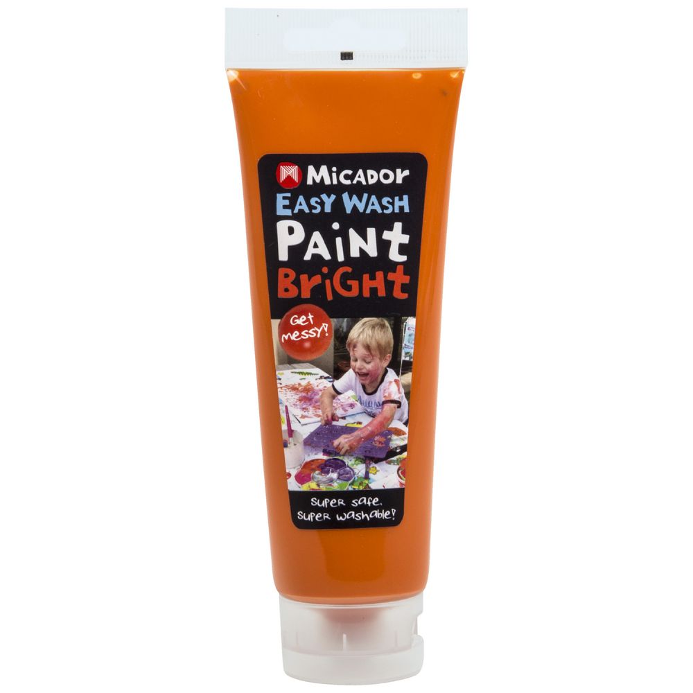 Micador Easy Wash Paint 120mL Orange