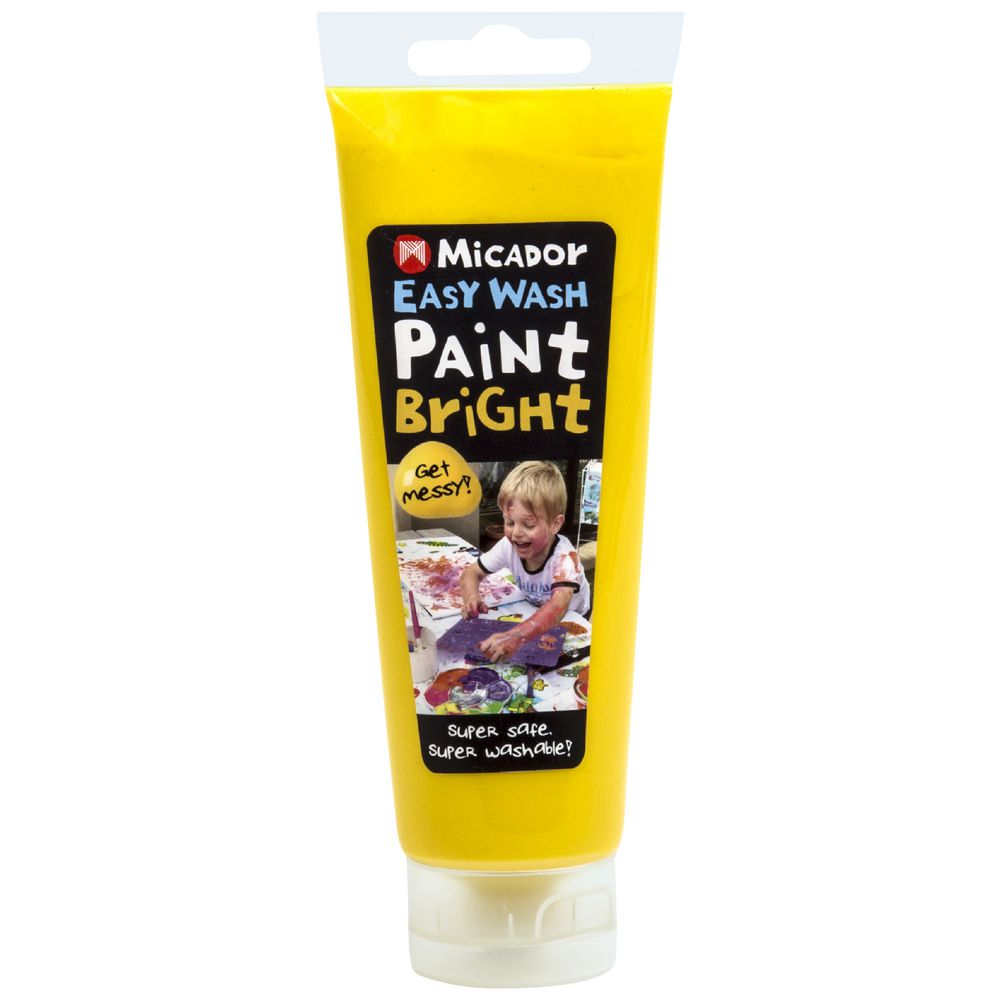 Micador Easy Wash Paint 120mL Yellow