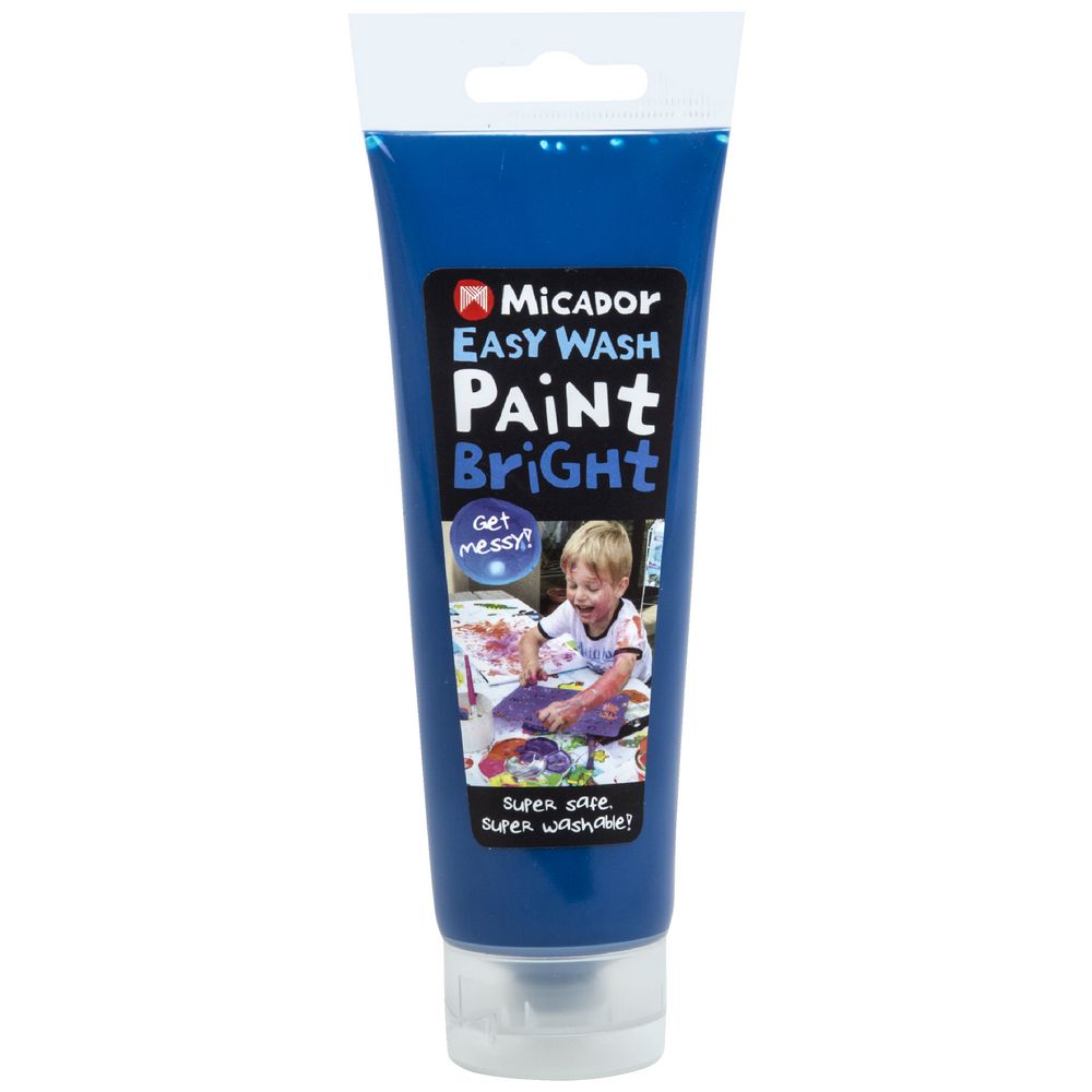 Micador Easy Wash Paint 120mL Blue