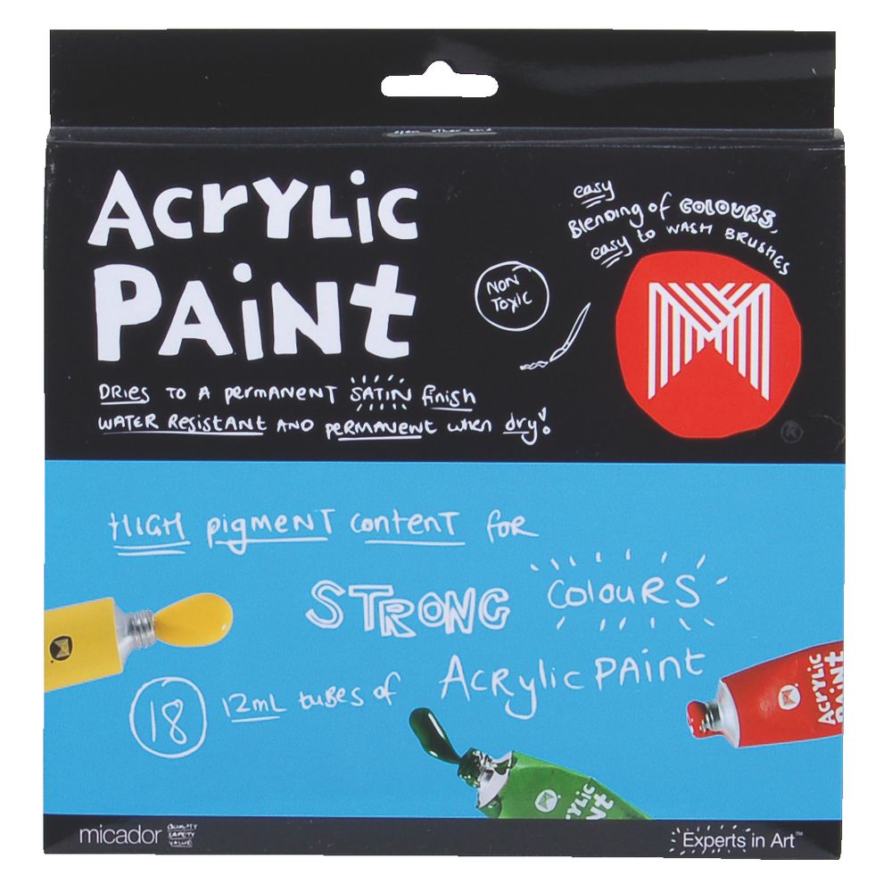 Micador Acrylic Paints 18 Pack