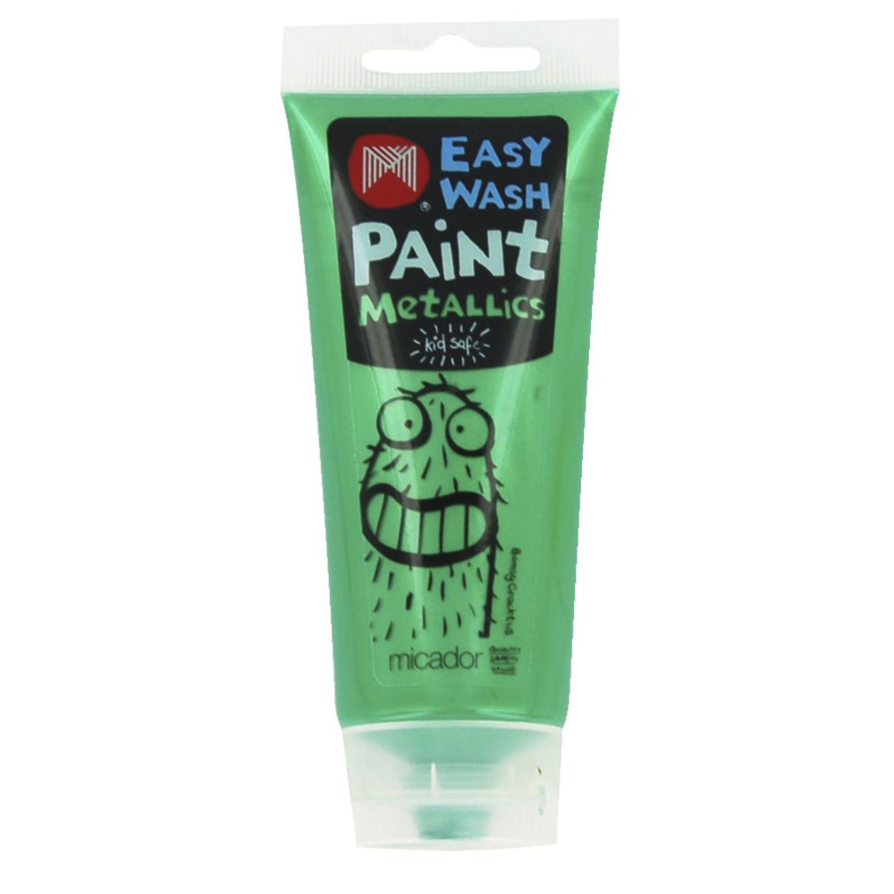 Micador Easy Wash Paint 120mL Metallic Green