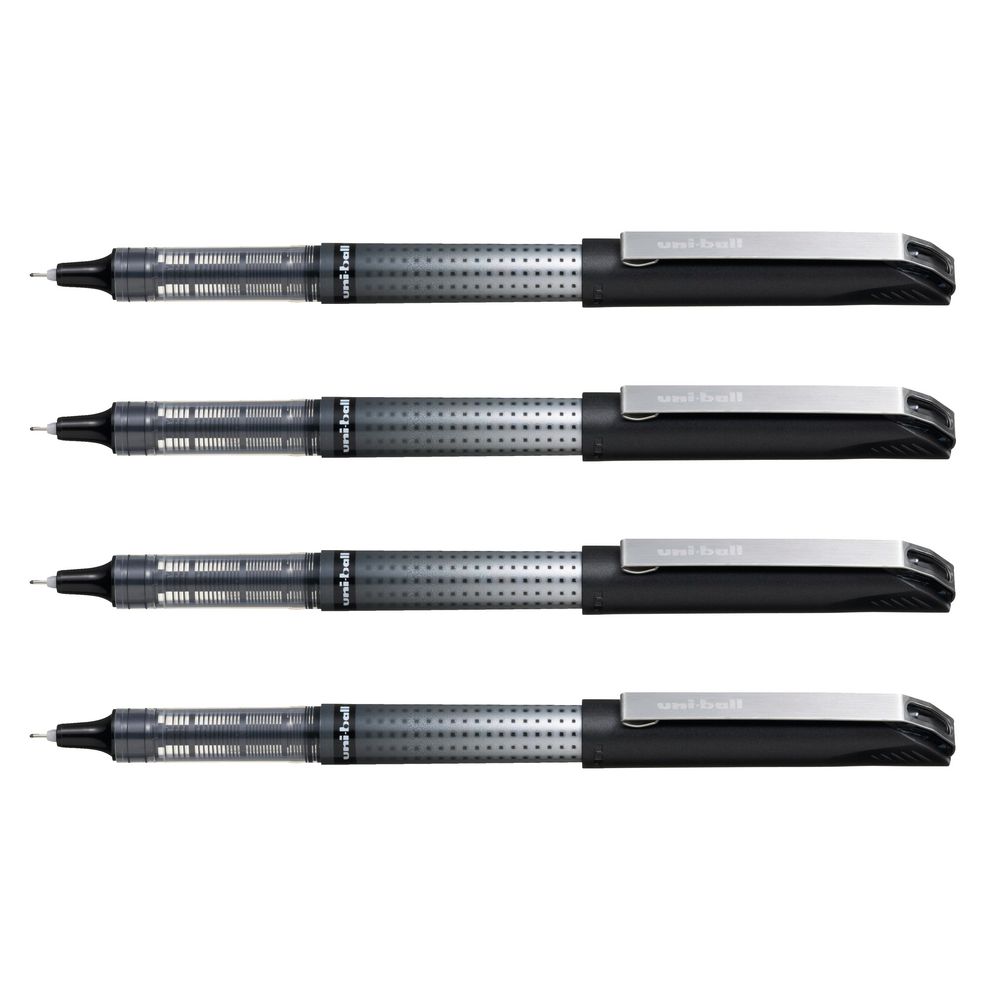 Uni-Ball Eye Needle Micro Rollerball Pens Black 4 Pack