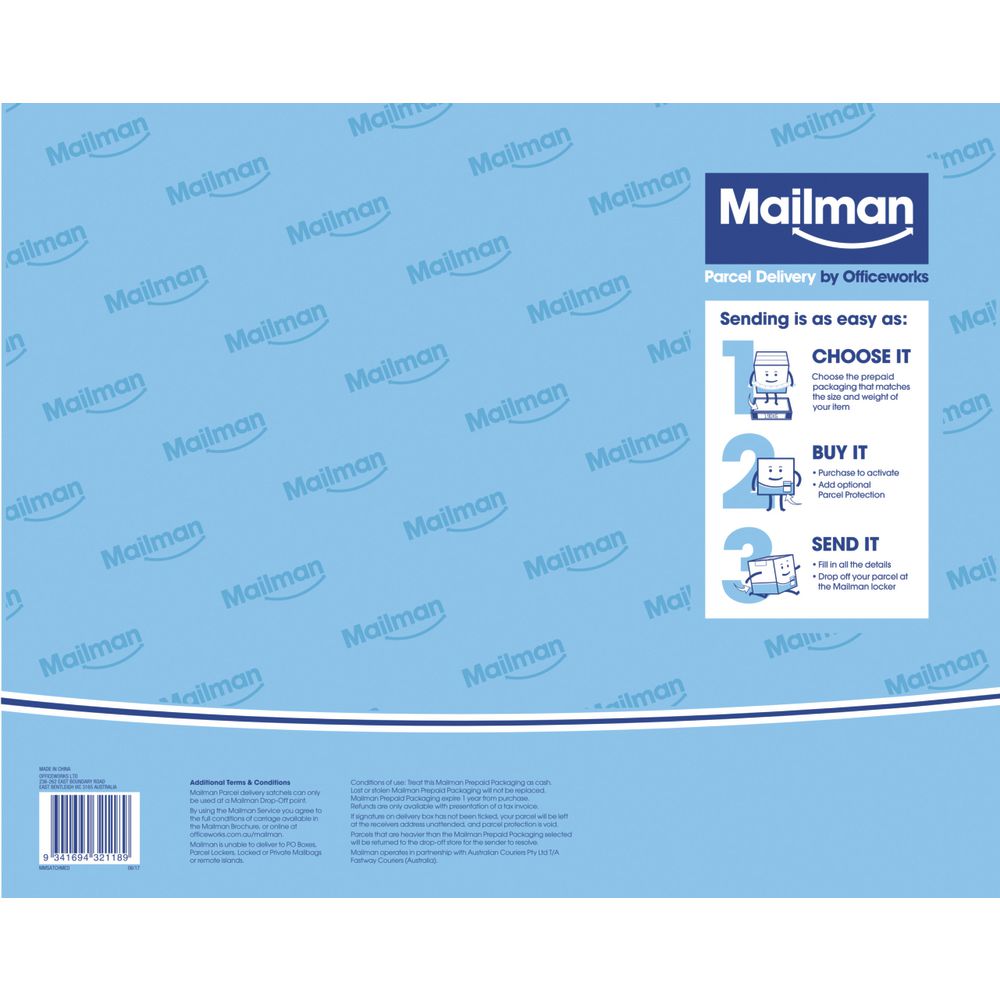 Mailman Parcel Delivery Satchel Medium Up To 3kg