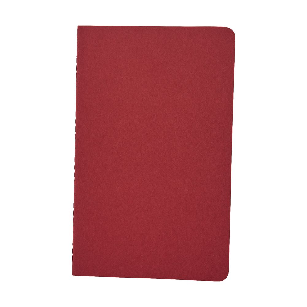 Moleskine Cahier Large Notebook Plain 3 Pack Red