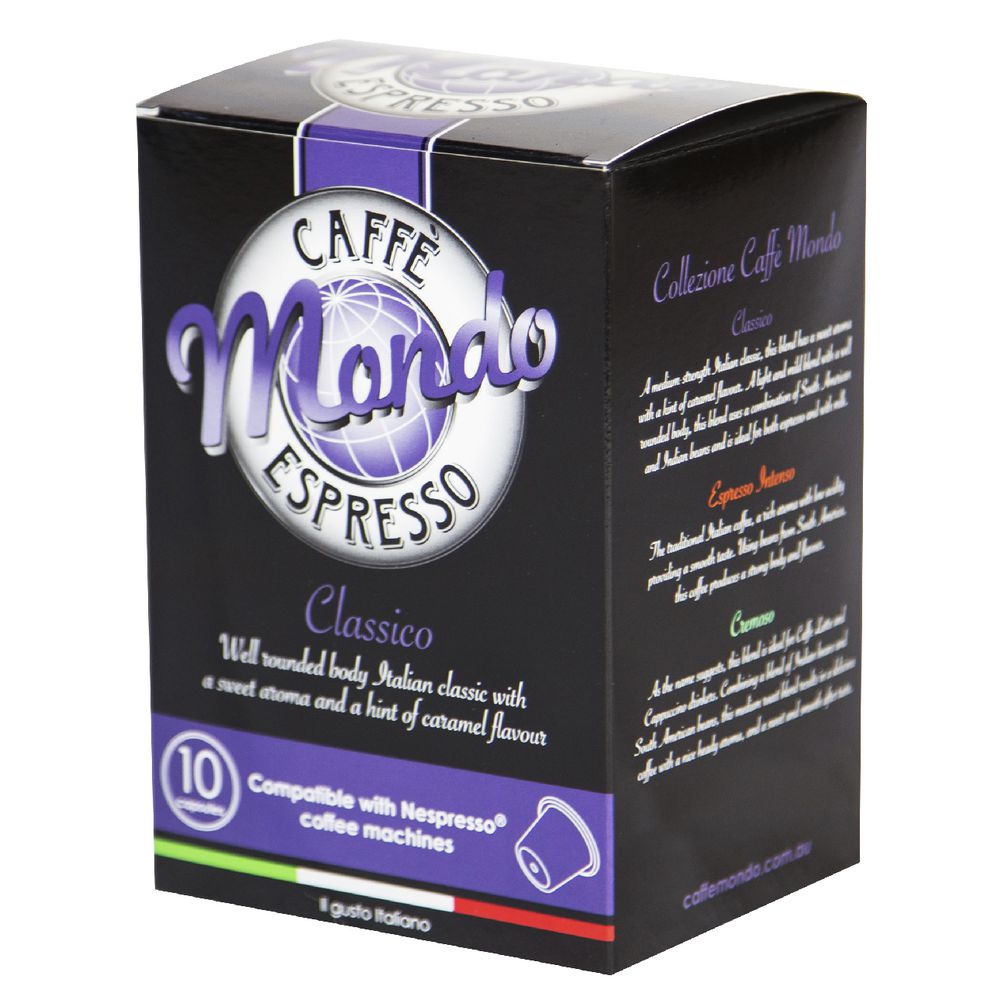 Caffe’ Mondo Classico Capsules 10 Pack