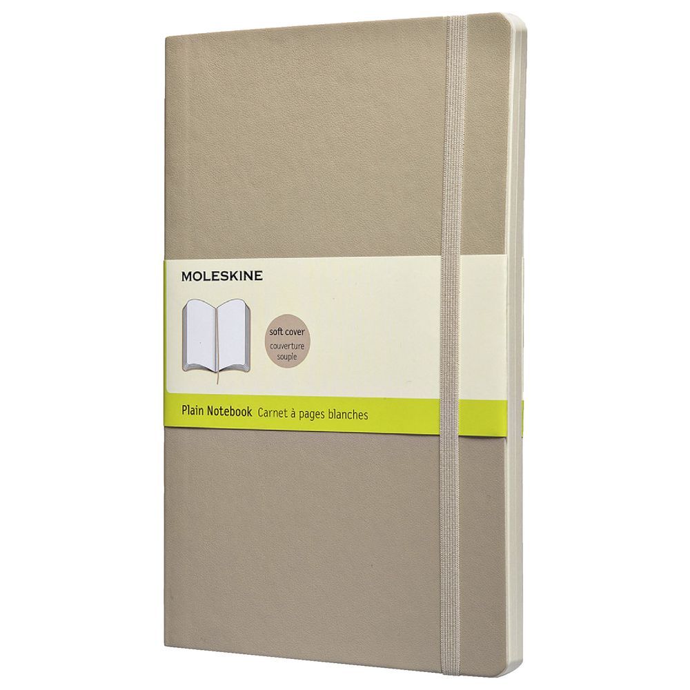 Moleskine Soft Cover Large Notebook Plain Khaki