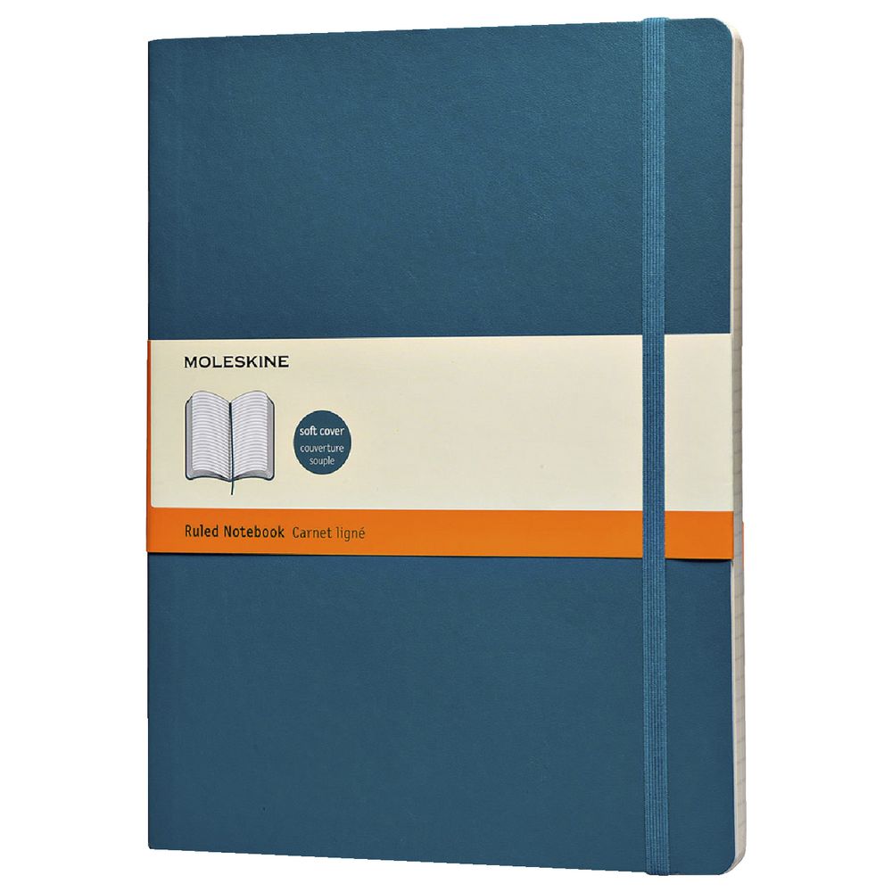 Moleskine Soft Cover XL Notebook Ruled Underwater Blue