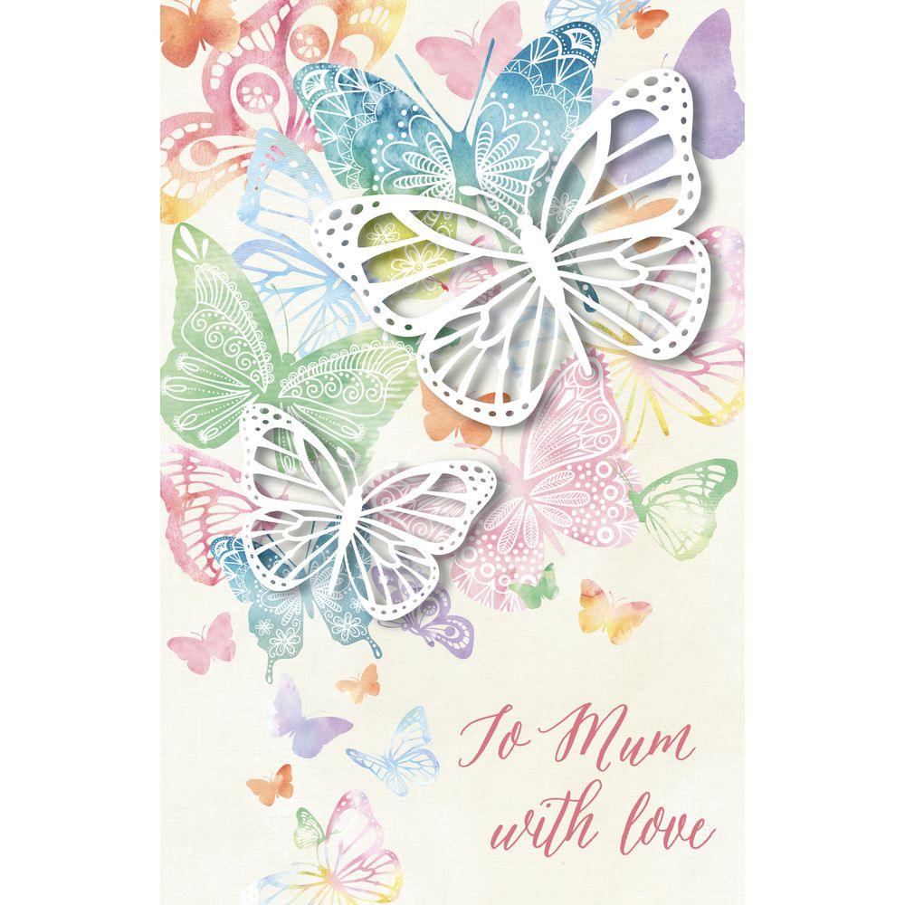 Card Couture All Occasion Blank Card Butterflies