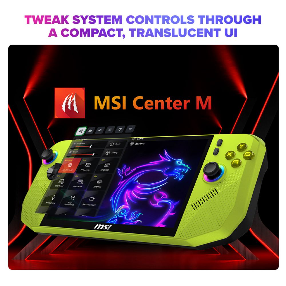 MSI Claw A8 BZ2EM 24GB/1TB Handheld Gaming Unit Green | Officeworks